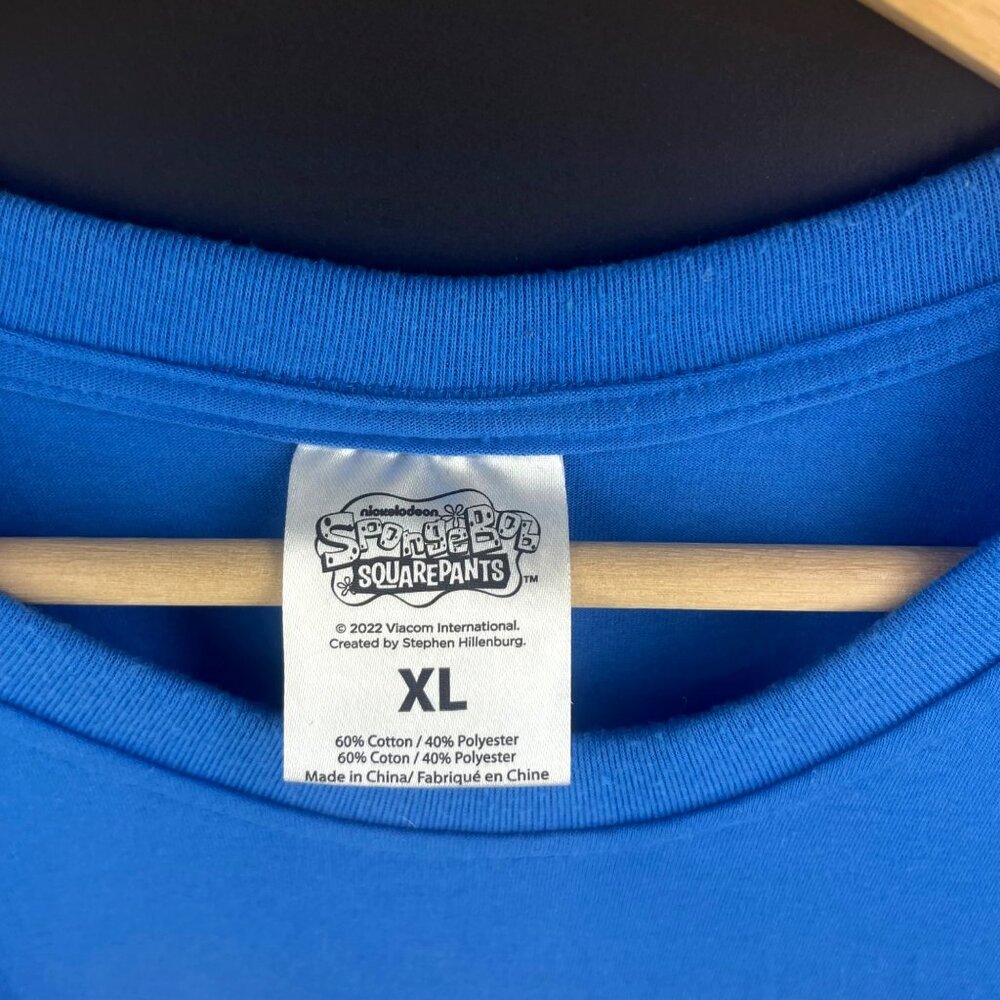 SpongeBob SquarePants Blue Graphic T-Shirt XL - Picture 3 of 6